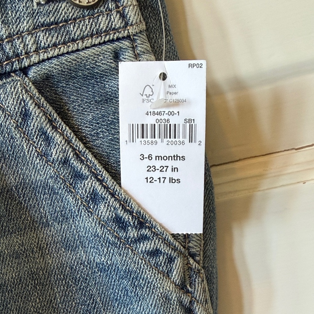 GAP Blue Denim Kids Overalls - Picture 2 of 4